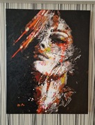 Obraz malowany farbami akrylowymi na płótnie