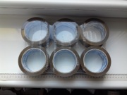 6x Taśmy pakowe przylepne Smart brązowa 48mmx91m =100y klej akryl, Adhesive