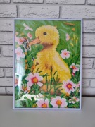 Obraz diamentowy kaczka 30 cm x 40 cm w ramie