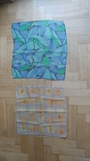 2 x chusta, apaszka, szalik lekka, kolorowa, 44 x 46 cm. i 50 x 52 cm.