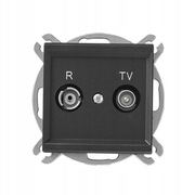 2 sztuki OSPEL SONATA Gniazdo RTV końcowe czarne GPA-RK/m/3