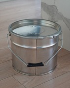 Wiadro metalowe 10L + POKRYWA + OBEJMA + uchwyt – komplet, separator