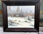 Obraz olejny ,,Sarny" M.Wisniewski