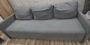 Sofa z funkcją spania szara 140x200