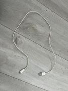 Kabel / przejściówka USB - USB micro, kolor biały, sprawny, 75 cm