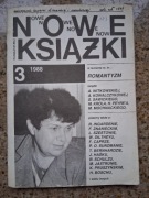 Nowe Książki - miesięcznik nr 3/1988 Romantyzm (A. Witkowska i inni)