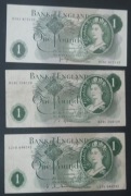 BANKNOTY 1 FUNT SZTERLINGOWY BANK OF ENGLAND +10 SZYLLING  - XF, UNS