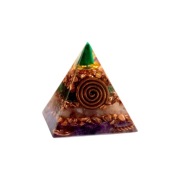 Orgonit Mini Piramida Malachit Awenturyn Kalcyt Ametyst Harmonia Mentis