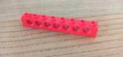 LEGO 3702 technic belka 1x8 czerwony