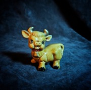 Solniczka ceramiczna krowa – vintage 