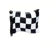 Balon foliowy Flaga wyścigowa szachownica Formuła 1 Auta urodziny 36x29cm