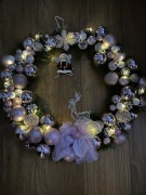 Stroik świąteczny na drzwi piękny bogaty handmade