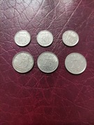 Holandia 10 centów 1975,77,80 + 25c 1962,64,71