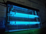 Lampa UV Owadobójcza lepowa Pomel Trio Steel 2x15W 