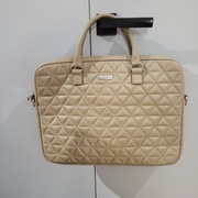 Bezowa skorzana torba na laptopa Wojas 