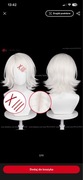 Anime Juzo Suzuya peruka do cosplay 35cm krótkie białe peruki unisex spinki