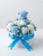 Box prezentowy baby shower chrzest dla chłopca handmade