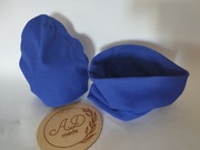 Komplet czapka komin Bawełniany damski męski prążek bawełniany Kobalt 