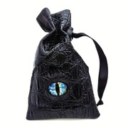 Sakiewka, woreczek na kości "Oko Chaosu" gier fabularnych RPG 14x9cm czarny
