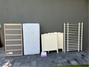 Białe łóżeczko dla dziecka 120x60 & materac