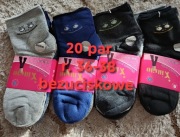 20 par skarpety skarpetki damskie dziewczęce, r. 36-38, bezuciskowe 