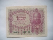 Banknot AUSTRIA  - 20 Koron 1922 r. 