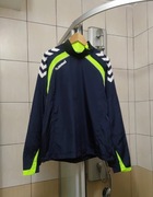 bluza męska L Hummel sportowa treningowa kolor granatowy z neonowymi żółty