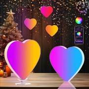 Lampka nocna LED RGB w kształcie serca swiecąca w rytm muzyki 16 cm