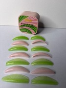 ZOLA Round Curl Pink & Green wałeczki silikonowe