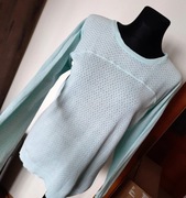 New Yorker (FB Sister) ażurowy niebieski błękit sweter sweterek bawełna XL