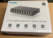 D-Link | 8-portowy przełącznik Gigabit PoE (4xPoE) | DGS-1008P