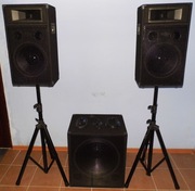 Zestaw Aktywny 2+1 2000W SUB + 2 x Kolumna SAT