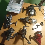 6 kołowrotków wędkarskich używanych.