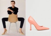 MANGO łososiowe czółenka NOWE szpilki skóra eko szpilki 39