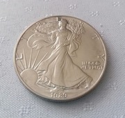 Srebrna Moneta Amerykański orzeł American eagle 1 uncja 1 oz 1989 