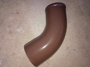 Kolano metalowe stalowe wylewka rynny 87mm 8,7cm rury spustowej brąz 