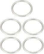 5x Metalowe kółka O-ring 70x60 mm, stal nierdzewna – do torebek DIY