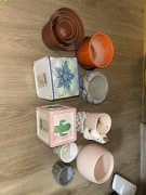 Doniczki zestaw + plastikowe