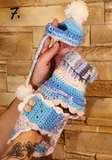 Ubranko i czapka  dla psa XS/S      HANDMADE