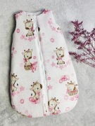 Spiworek niemowlęcy różowe żyrafki 