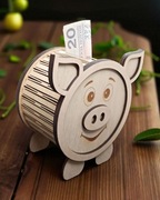 Drewniana Świnka Skarbonka Dla Dzieci