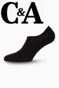 damskie skarpetki stopki C&A czarne 2 pary 35-38 39-42 socks bawełna