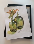 Akwarela wodna plus pastela sucha wymiary 21 x 30