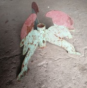 Stary stojak choinkowy krasnale PRL 