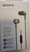 Słuchawki dokanałowe Sony MDR-EX650AP - mosiężna obudowa, NOWE
