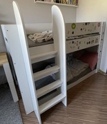 Łóżko piętrowe białe