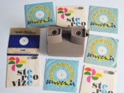 Stary zabytkowy zestaw slajdów 3d View-Master stereoskop 2