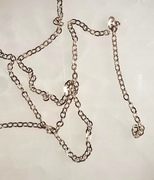 Różowo złoty (rose gold) łańcuszek na paznokcie 20cm - ozdoby 3d