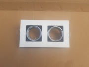 Oprawa wpuszczana oczko do sufitu podwieszanego wpust 2xGU10 BIAŁA