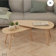 Zestaw dwóch stolików kawowych w skandynawskim stylu VidaXL